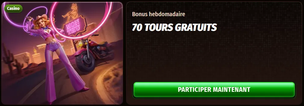 Bonus de recharge hebdomadaire pour les joueurs de WestAce