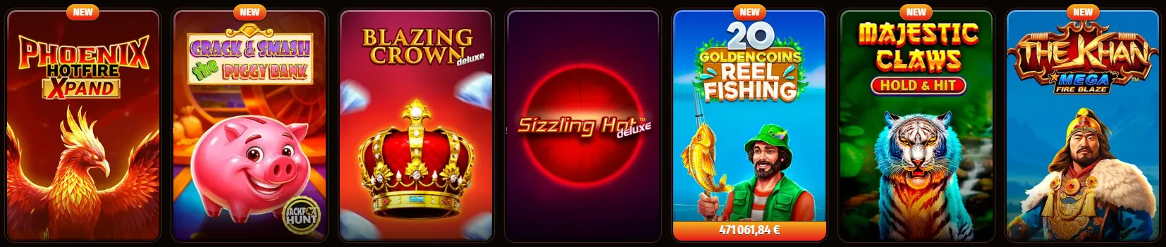 Sélection de machines à sous à jackpot progressif sur WestAce